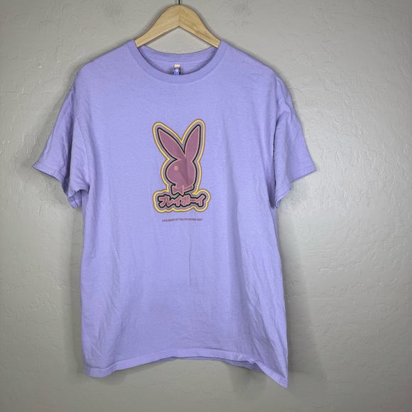 Playboy Color Bars Tokyo Bunny Head T-Shirt - Picture 2 of 5
